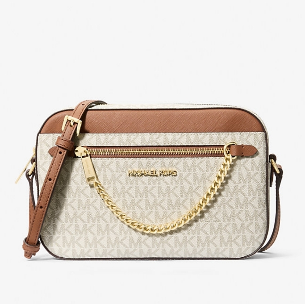 *NWT* MICHAEL KORS Jet Set Large Logo Crossbody Bag